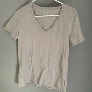 cream colored v neck